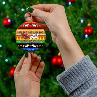 Happy Holigays Christmas Ceramic Ornament Xmas Holiday Patterns - Wonder Print Shop