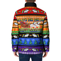 Happy Holigays Christmas Padded Jacket Xmas Holiday Patterns - Wonder Print Shop