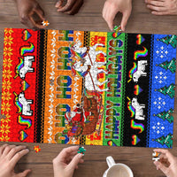 Happy Holigays Christmas Puzzle Xmas Holiday Patterns - Wonder Print Shop