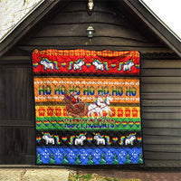 Happy Holigays Christmas Quilt Xmas Holiday Patterns - Wonder Print Shop