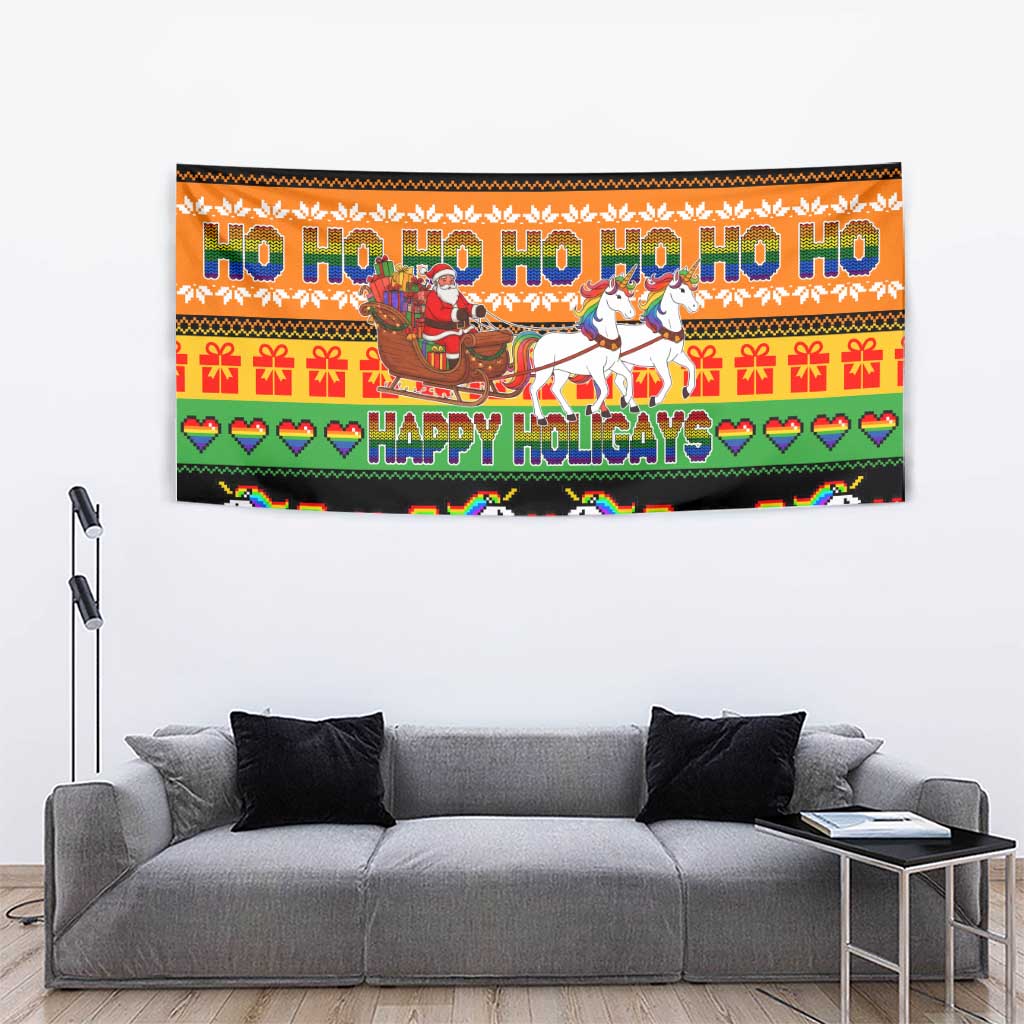 Happy Holigays Christmas Tapestry Xmas Holiday Patterns - Wonder Print Shop