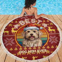 Havanese Best Dog Mom Christmas Beach Blanket Xmas Holiday Patterns - Wonder Print Shop