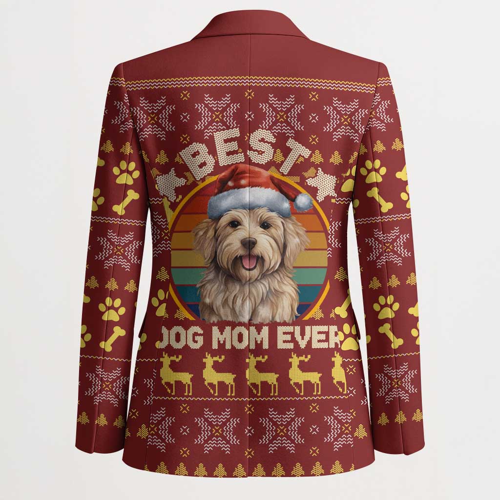 Havanese Best Dog Mom Christmas Blazer Xmas Holiday Patterns - Wonder Print Shop