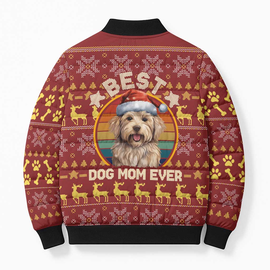 Havanese Best Dog Mom Christmas Bomber Puffer Jacket Xmas Holiday Patterns - Wonder Print Shop