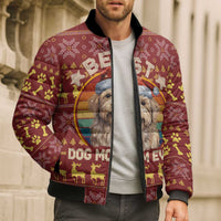 Havanese Best Dog Mom Christmas Bomber Puffer Jacket Xmas Holiday Patterns - Wonder Print Shop