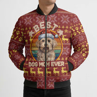 Havanese Best Dog Mom Christmas Bomber Puffer Jacket Xmas Holiday Patterns - Wonder Print Shop