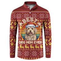 Havanese Best Dog Mom Christmas Button Sweatshirt Xmas Holiday Patterns - Wonder Print Shop