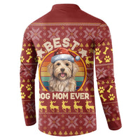 Havanese Best Dog Mom Christmas Button Sweatshirt Xmas Holiday Patterns - Wonder Print Shop
