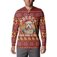 Havanese Best Dog Mom Christmas Button Sweatshirt Xmas Holiday Patterns - Wonder Print Shop