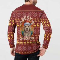 Havanese Best Dog Mom Christmas Button Sweatshirt Xmas Holiday Patterns - Wonder Print Shop