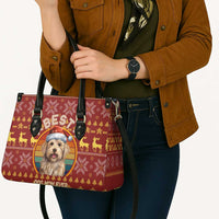 Havanese Best Dog Mom Christmas Leather Bag Xmas Holiday Patterns - Wonder Print Shop
