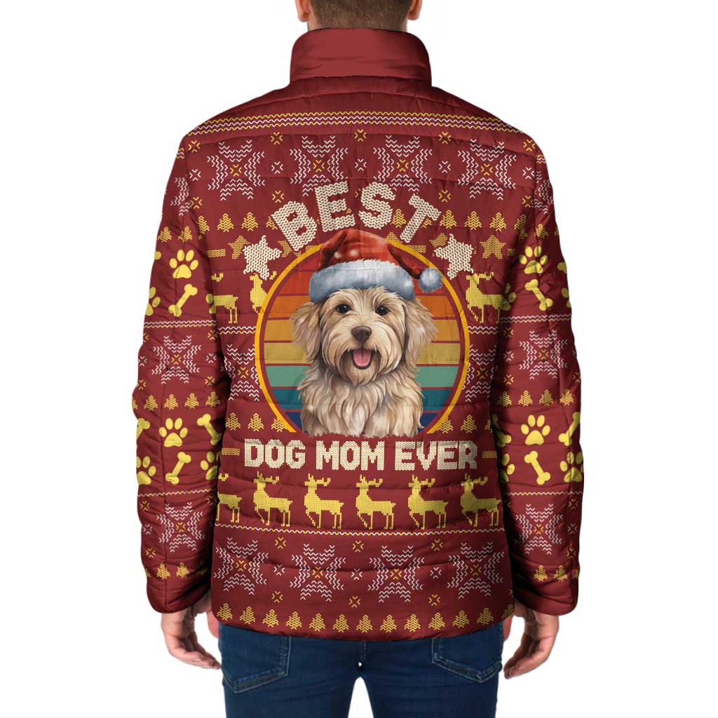 Havanese Best Dog Mom Christmas Padded Jacket Xmas Holiday Patterns - Wonder Print Shop