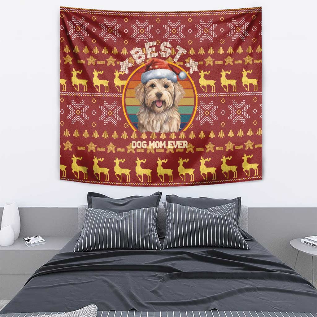 Havanese Best Dog Mom Christmas Tapestry Xmas Holiday Patterns - Wonder Print Shop