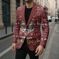 Hippie Car Santa Claus Christmas Blazer Xmas Holiday Patterns - Wonder Print Shop
