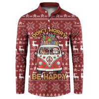 Hippie Car Santa Claus Christmas Button Sweatshirt Xmas Holiday Patterns - Wonder Print Shop