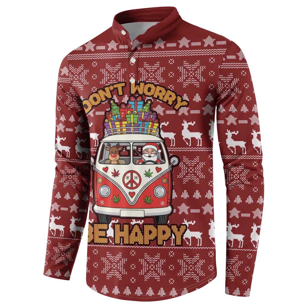 Hippie Car Santa Claus Christmas Button Sweatshirt Xmas Holiday Patterns - Wonder Print Shop