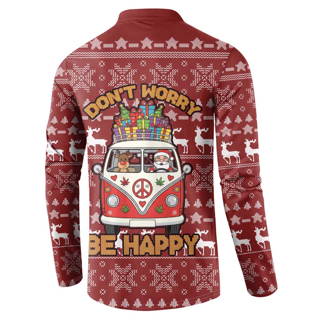 Hippie Car Santa Claus Christmas Button Sweatshirt Xmas Holiday Patterns - Wonder Print Shop