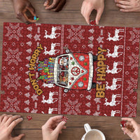 Hippie Car Santa Claus Christmas Puzzle Xmas Holiday Patterns - Wonder Print Shop