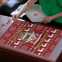 Hippie Car Santa Claus Christmas Puzzle Xmas Holiday Patterns - Wonder Print Shop