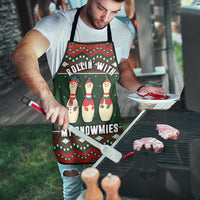Christmas Bowling Rollin With My Snowmies Apron Xmas Holiday Patterns - Wonder Print Shop