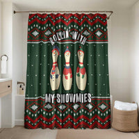 Christmas Bowling Rollin With My Snowmies Bathroom Set Xmas Holiday Patterns - Wonder Print Shop