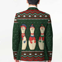 Christmas Bowling Rollin With My Snowmies Blazer Xmas Holiday Patterns - Wonder Print Shop