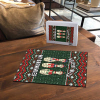 Christmas Bowling Rollin With My Snowmies Puzzle Xmas Holiday Patterns - Wonder Print Shop