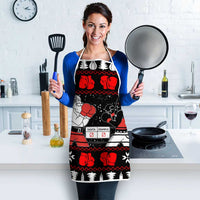 Christmas Boxing Santa And Krampus Apron Xmas Holiday Patterns - Wonder Print Shop