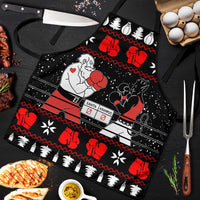 Christmas Boxing Santa And Krampus Apron Xmas Holiday Patterns - Wonder Print Shop
