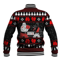 Christmas Boxing Santa And Krampus Baseball Jacket Xmas Holiday Patterns - Wonder Print Shop