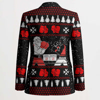 Christmas Boxing Santa And Krampus Blazer Xmas Holiday Patterns - Wonder Print Shop