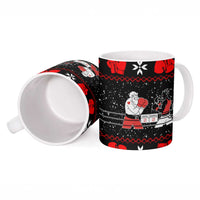 Christmas Boxing Santa And Krampus Ceramic Mug Xmas Holiday Patterns - Wonder Print Shop