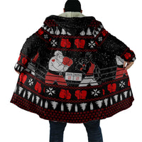 Christmas Boxing Santa And Krampus Cloak Xmas Holiday Patterns - Wonder Print Shop