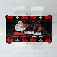 Christmas Boxing Santa And Krampus Tablecloth Xmas Holiday Patterns - Wonder Print Shop