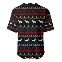 Christmas Bull Dog Terrier Baseball Jersey Xmas Holiday Patterns - Wonder Print Shop