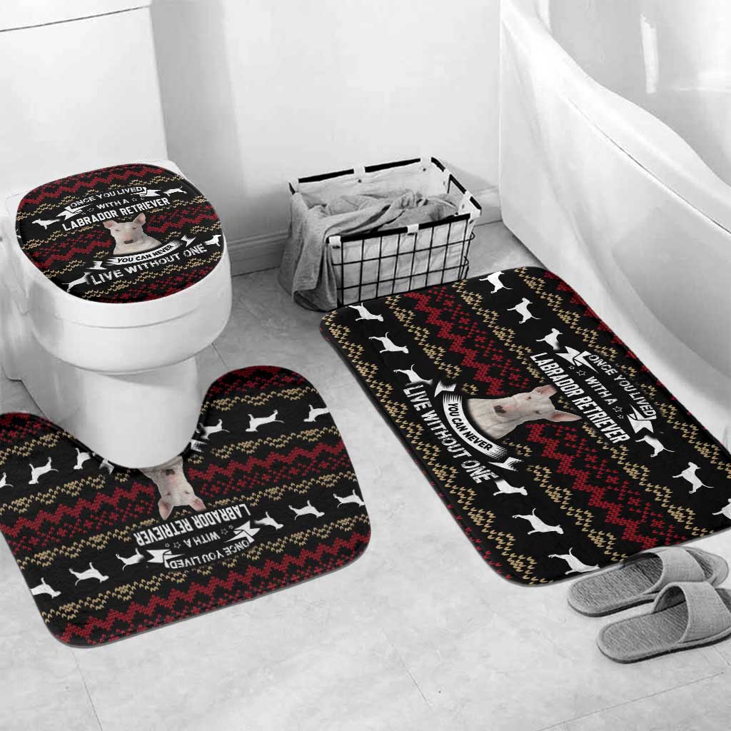 Christmas Bull Dog Terrier Bathroom Set Xmas Holiday Patterns - Wonder Print Shop