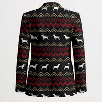 Christmas Bull Dog Terrier Blazer Xmas Holiday Patterns - Wonder Print Shop