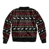 Christmas Bull Dog Terrier Bomber Jacket Xmas Holiday Patterns - Wonder Print Shop