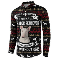Christmas Bull Dog Terrier Button Sweatshirt Xmas Holiday Patterns - Wonder Print Shop