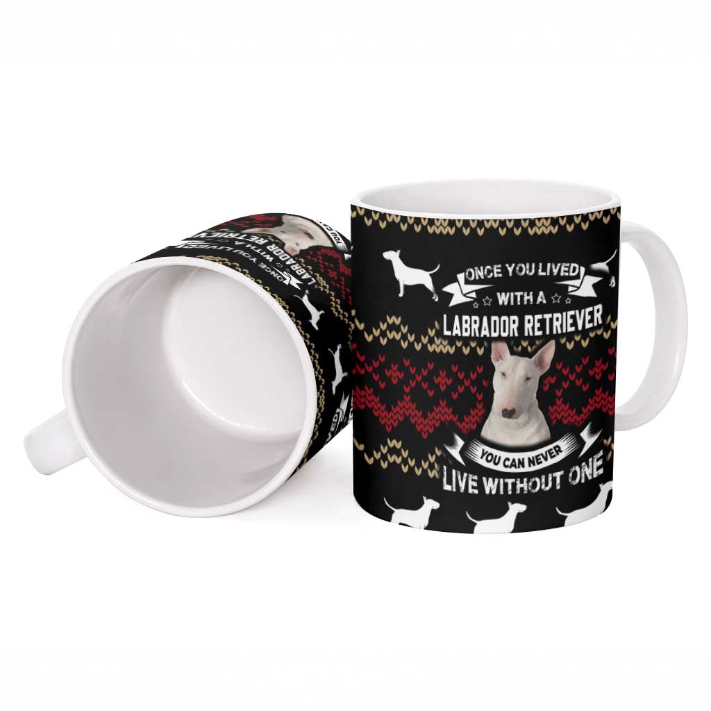 Christmas Bull Dog Terrier Ceramic Mug Xmas Holiday Patterns - Wonder Print Shop