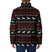 Christmas Bull Dog Terrier Padded Jacket Xmas Holiday Patterns - Wonder Print Shop