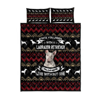 Christmas Bull Dog Terrier Quilt Bed Set Xmas Holiday Patterns - Wonder Print Shop