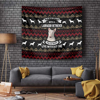 Christmas Bull Dog Terrier Tapestry Xmas Holiday Patterns - Wonder Print Shop