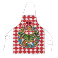 Christmas Butterfly Wreath Apron Xmas Holiday Patterns - Wonder Print Shop