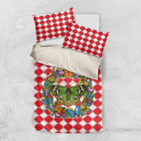 Christmas Butterfly Wreath Bedding Set Xmas Holiday Patterns - Wonder Print Shop