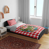 Christmas Butterfly Wreath Bedding Set Xmas Holiday Patterns - Wonder Print Shop