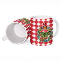 Christmas Butterfly Wreath Ceramic Mug Xmas Holiday Patterns - Wonder Print Shop