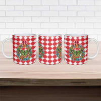 Christmas Butterfly Wreath Ceramic Mug Xmas Holiday Patterns - Wonder Print Shop