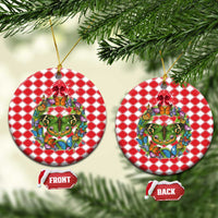Christmas Butterfly Wreath Ceramic Ornament Xmas Holiday Patterns - Wonder Print Shop