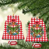 Christmas Butterfly Wreath Ceramic Ornament Xmas Holiday Patterns - Wonder Print Shop
